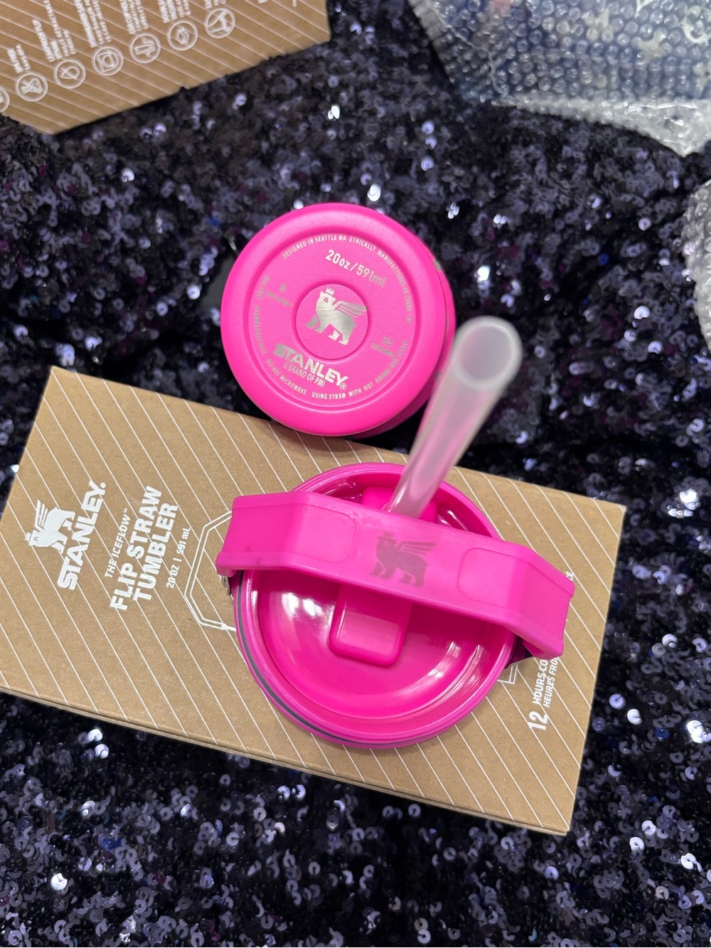 Hot Pink Flip Straw Tumbler - Picture 4 of 14